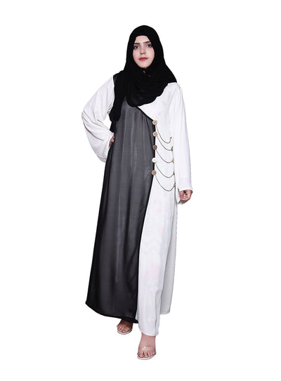 Single Gown White & Black