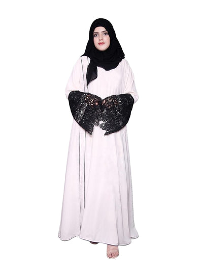 Single Abaya Pinkish White