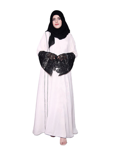 Single Abaya Pinkish White