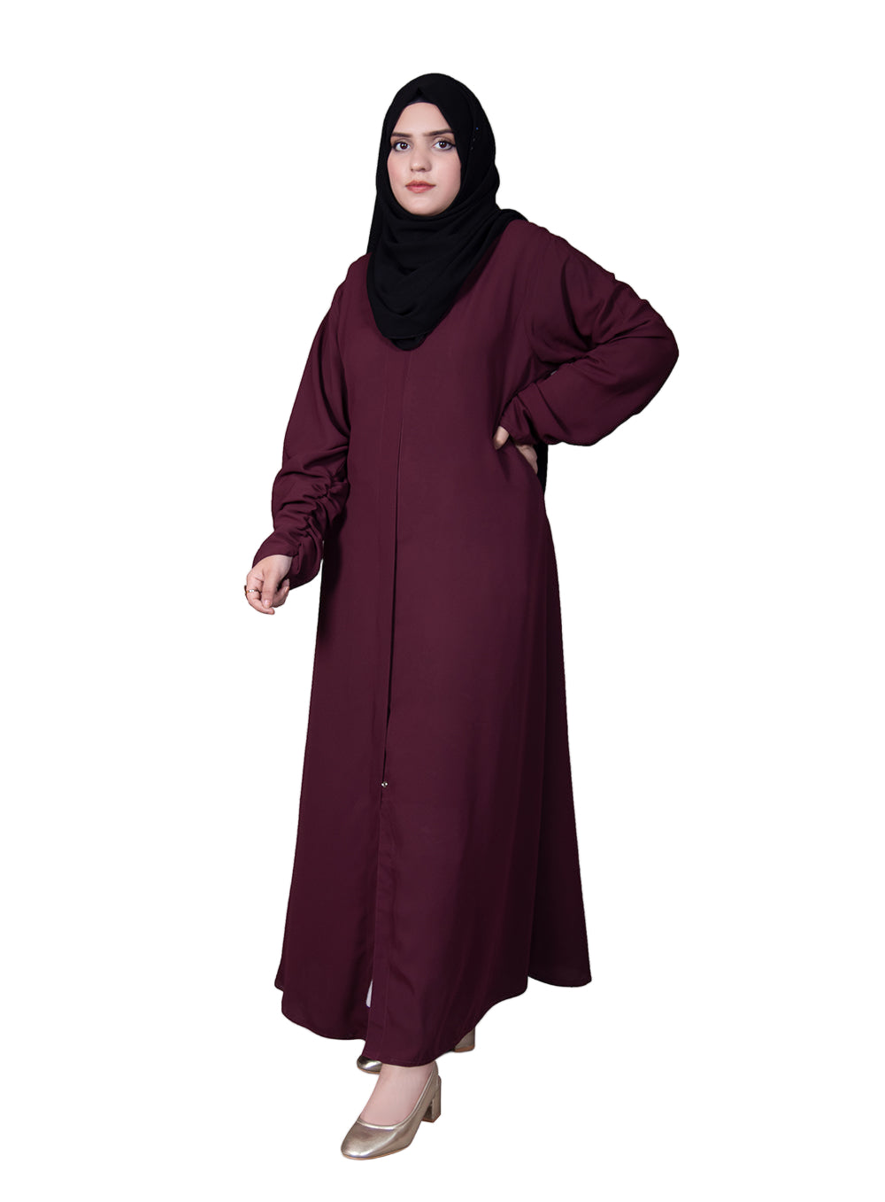 SINGLE ABAYA DARK PINK