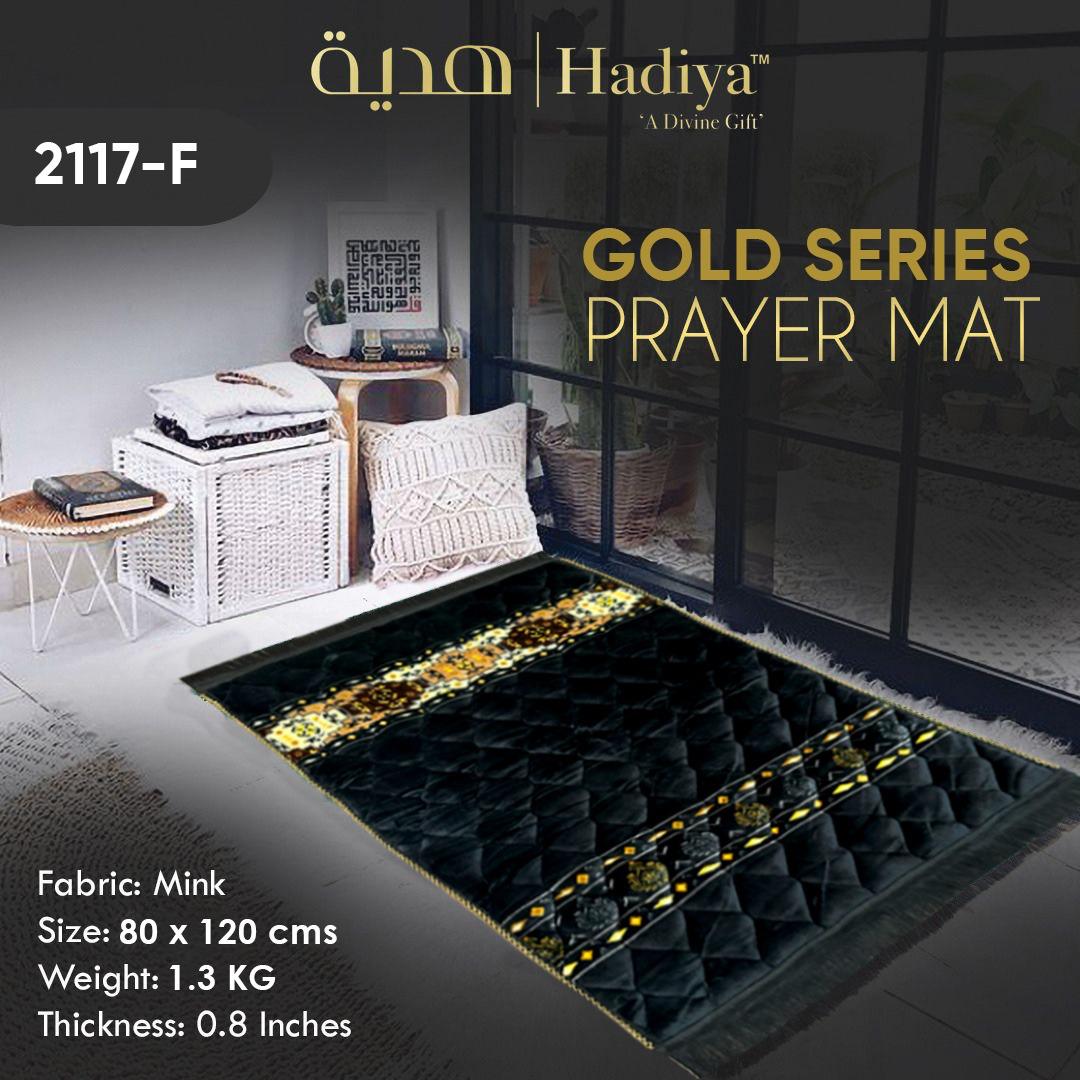 Black 2 Strip - Gold Series Prayer Mat