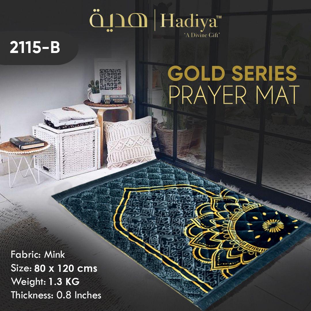 Navy 1 Flower - Gold Series Prayer Mat