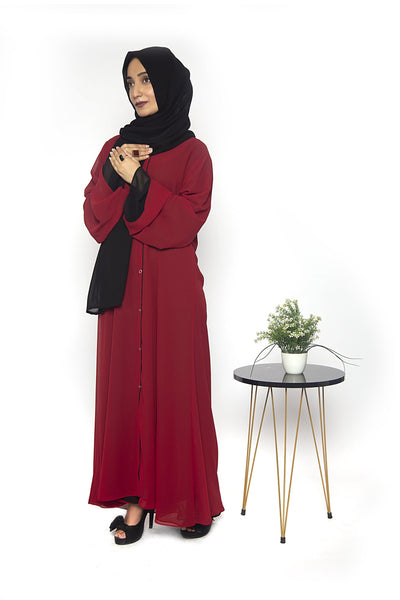 Double Abaya SALACIOUS Red & Black