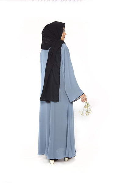 Double Abaya GREISH & BLACK