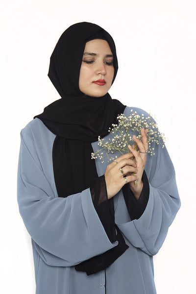 Double Abaya GREISH & BLACK
