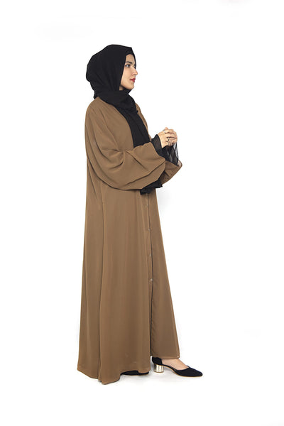 Double Abaya Camel & Black