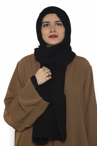 Double Abaya Camel & Black