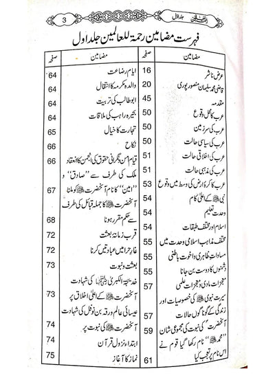 Rehmat ul lil Aalameen (3 Volume Set)